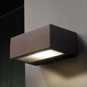 Lampa zewnętrzna ścienna LED Nemesis, brązowa
