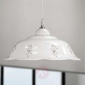 Lampa wisząca Guiliano, ceramiczny klosz, 36,5 cm