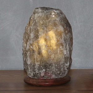 ROCK GREY LINE - lampa stołowa z kryształem soli
