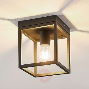 Lindby Meron lampa sufitowa, skrzynkowa, czarna