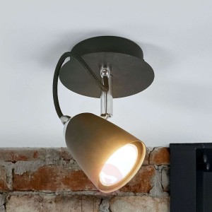 Czarny spot LED Marko, regulowany