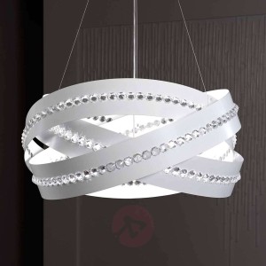 Lampa wisząca Essentia z kryształami Spectra biała