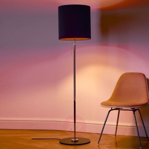 Designerska lampa stojąca antracyt pomarańcz