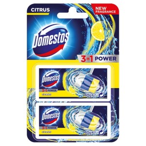 Domestos - Duorefil 3 in 1 Citrus kostka do WC 2 X 40g, zapas