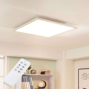 Kwadratowa lampa sufitowa LED Lysander, ściemniana