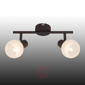 Lampa sufitowa Gabon w brązie i bieli 2-pkt.