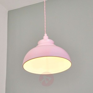 Metalowa lampa wisząca Isla różowa