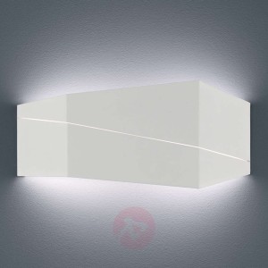 Nowoczesny kinkiet LED Zorro, matowa biel, 40 cm