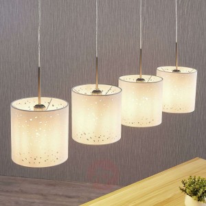 Lampa wisząca Umma, ażurowa, 4-punktowa, biała