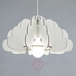 Lampa wisząca Chieti o wyglądzie chmury, biała