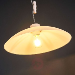 Stylowa lampa wisząca Jona z drewnianymi detalami