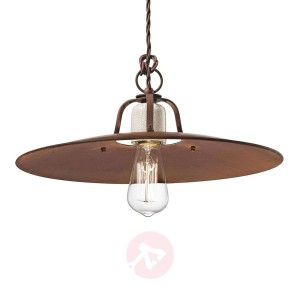 Lampa wisząca Riccardo z dużym metalowym kloszem