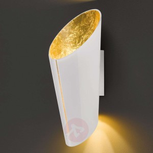 Biało-złota – szklana lampa wisząca Madera