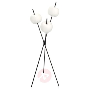 Nowoczesna lampa stojąca LED Kushi, czarna