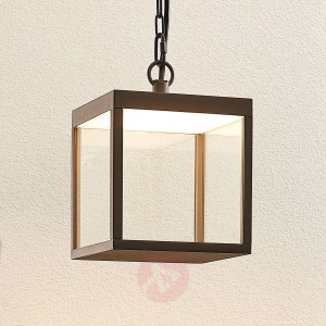 Lampa wisząca zewnętrzna LED Cube, szkło, 18 cm