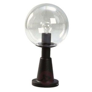 Lampa na cokół czarna z kryształem