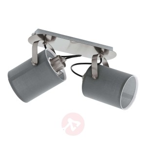 Lampa sufitowa Villabate z 2 kloszami tekstylnymi