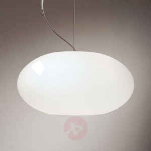 Lampa wisząca AIH, 28 cm, biała błyszcząca