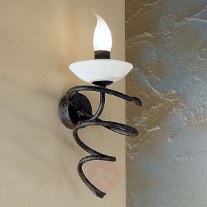 Lampa ścienna Mauro ze szkłem Scavo, 1-punktowa