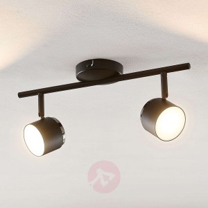 Lindby Marrie reflektor LED, czarny 2-punktowy