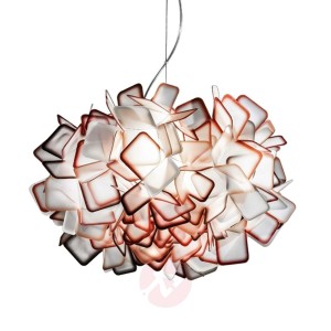 Fascynująca lampa wisząca CLIZIA, pomarańczowa