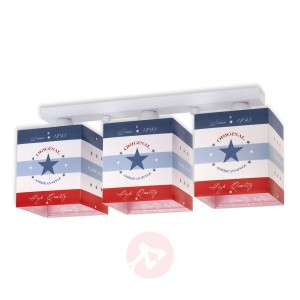 Lampa sufitowa American Style w paski, 3-pkt.