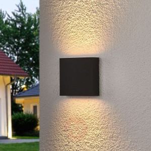 Prostokątna lampa zewnętrzna LED TRIXY, grafitowa