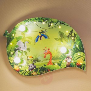 Dziecięca lampa sufitowa Dżungla z efektami LED