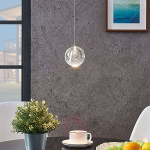 Lampa wisząca LED Hayley szklana kula 1-pkt. chrom