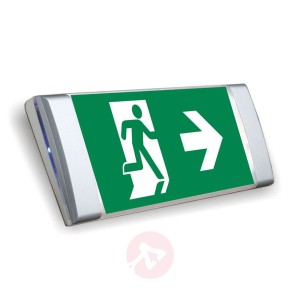 Płaska lampa awaryjna ścienna, aluminium