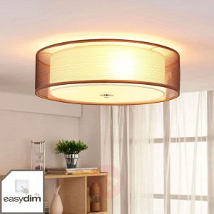 Lampa sufitowa LED z tkaniny Tobia, easydim