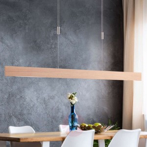 Lampa wisząca LED Lise, dąb naturalny, 158 cm