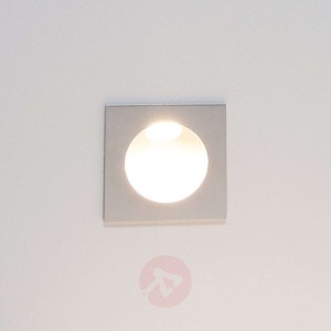 Lampa ścienna wpuszczana LED Zarate, srebrna