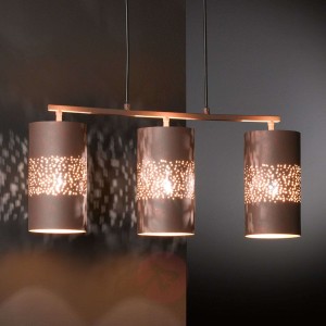 Ancona - 3-punktowa lampa wisząca, brąz