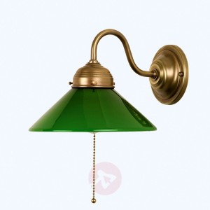 Lampa ścienna KONRAD z zielonym kloszem