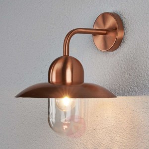 Lampa ścienna Camila na zewnątrz, kolory miedzi
