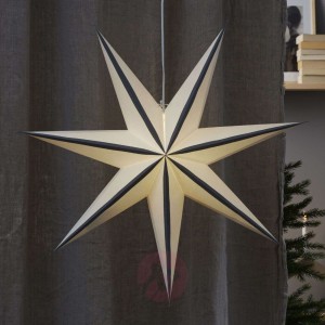 Gwiazda Randi z papieru biała, szara