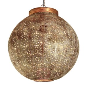 Lampa wisząca Motivo, kulista, złota, Ø 50 cm