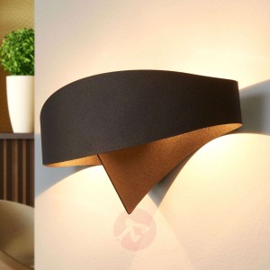 Brązowa designerska lampa ścienna Scudo