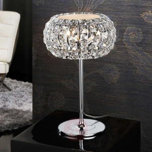 Lampa stołowa DIAMOND z kryształkami, 24 cm