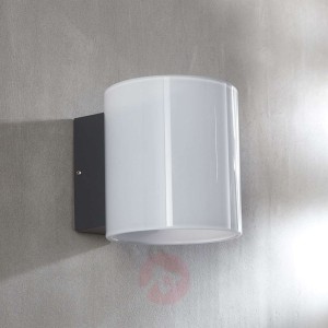 Kinkiet zewnętrzny LED Fietja, szklany klosz