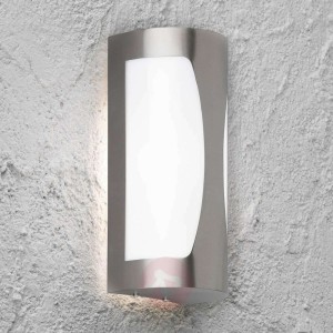 Foix - lampa ścienna na zewnątrz, stal szlachetna