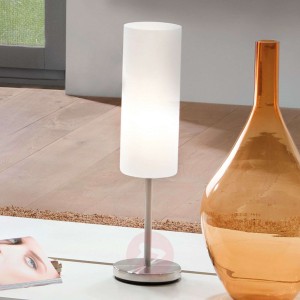 Szarmancka lampa stołowa TROY biała