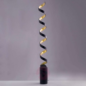 Lampa stojąca LED Helix czarno-złota