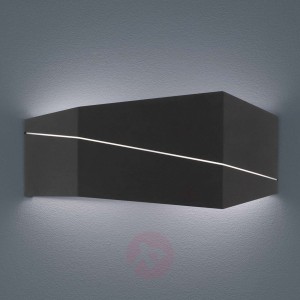 Zorro – nowoczesny kinkiet LED, czarny mat, 40 cm