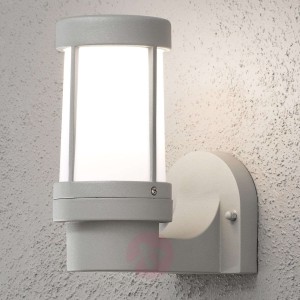 Modna zewnętrzna lampa ścienna Siena, szara