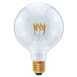 Kula LED G125 E27 8W 922, Curved Spirale, przez.