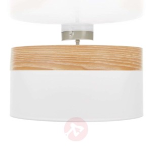 Lampa sufitowa Libba kremowa-drewno