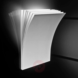 Biała lampa ścienna POLIA z żarówką halogenową