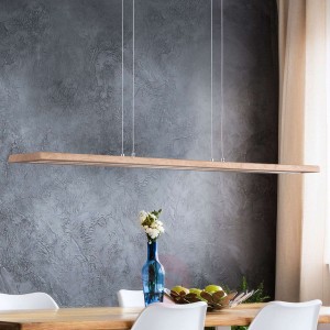 Lampa wisząca LED z naturalnego drewna Cyra, 98 cm